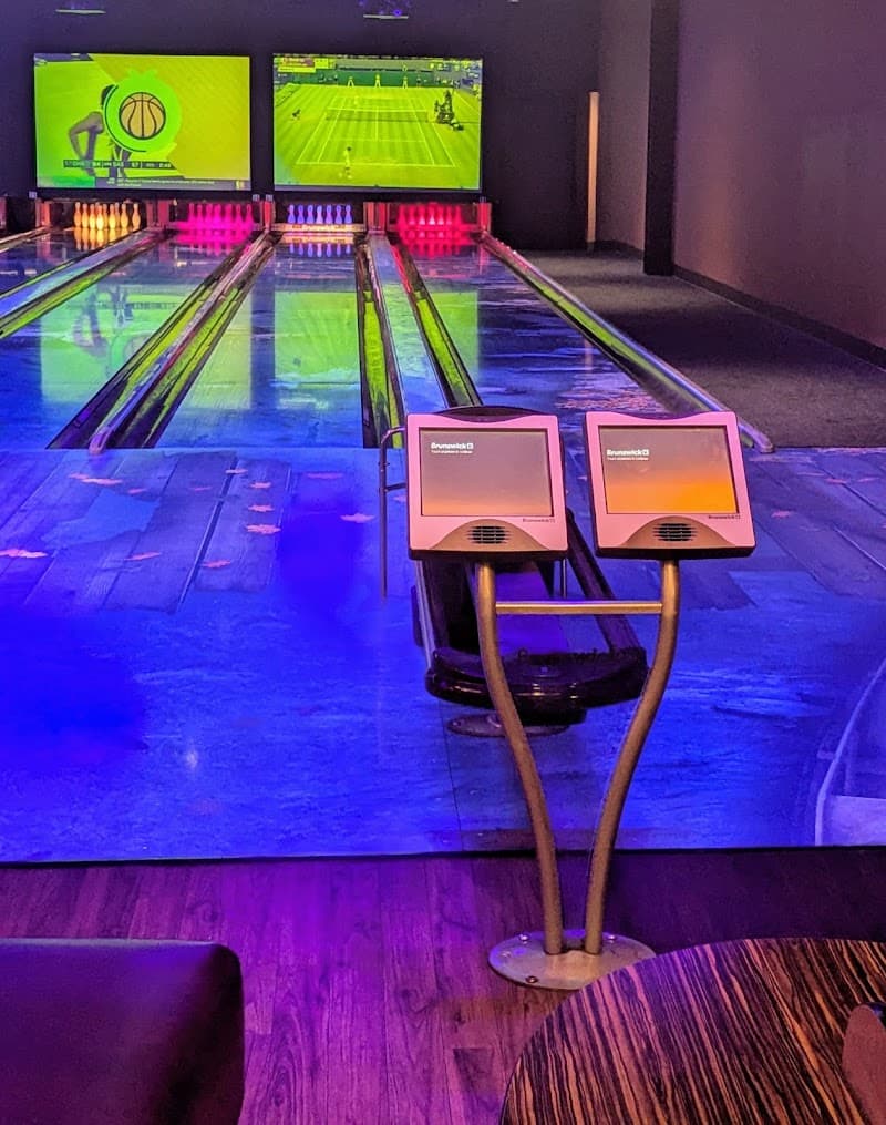 Interior view of Uptown Alley Richmond bowling alley