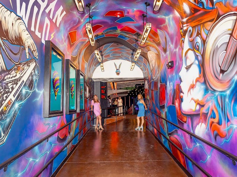 Interior view of Urban Wild Boston bowling alley