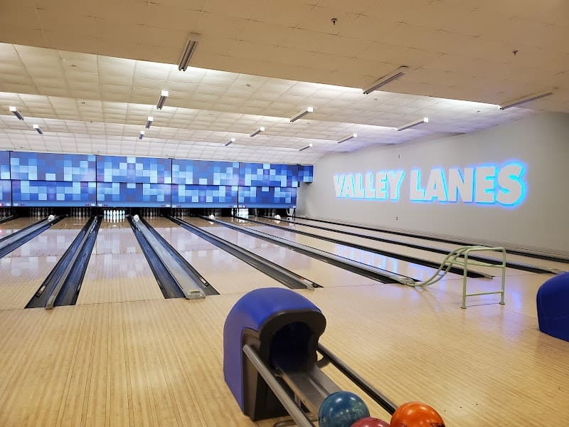 Interior view of Valley Lanes Family Entertainment Center bowling alley