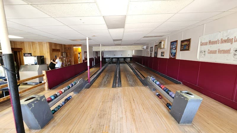 Interior view of Wayne's Lanes bowling alley