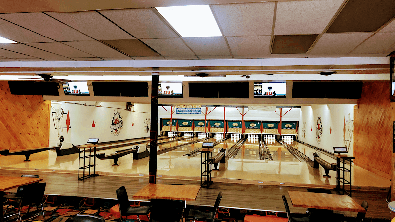 Interior view of Wengers Bowling Center bowling alley