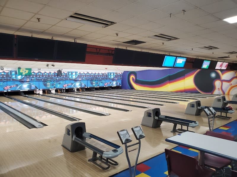 Interior view of Westgate Bowl bowling alley