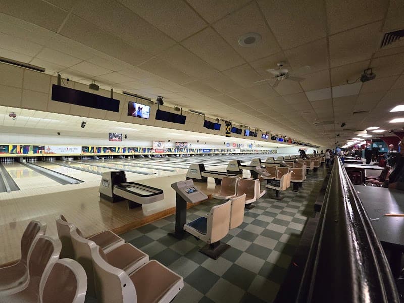 Interior view of Westland Bowl bowling alley