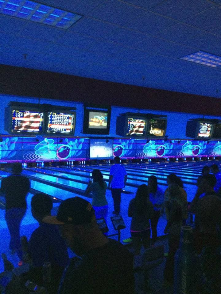 Interior view of Wonder Bowl bowling alley