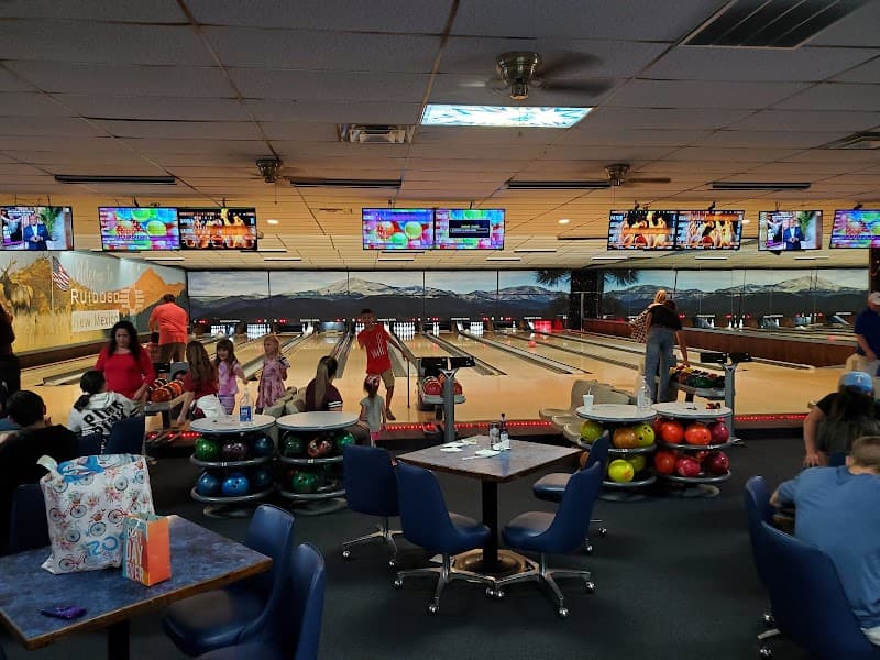 Interior view of YesterLanes bowling alley