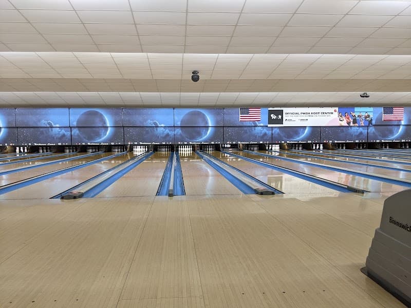 Interior view of Yorktown Lanes bowling alley