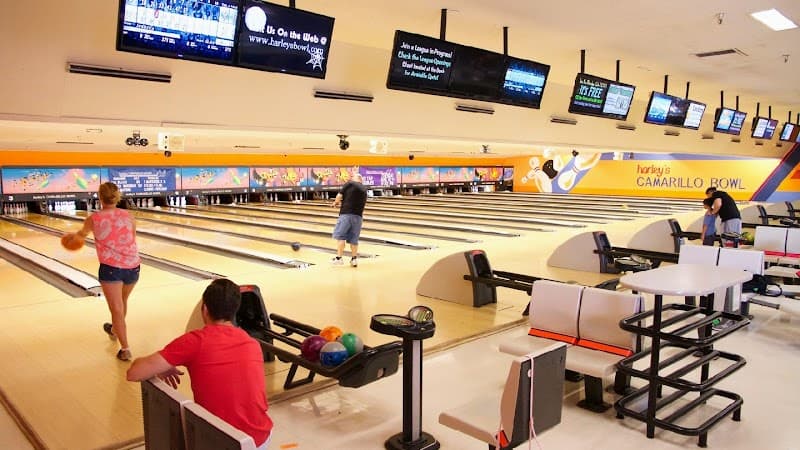 Interior view of harley's Camarillo Bowl bowling alley